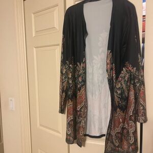 IVERIRMIN women boho floral draped open front jacket lightweight cardigan New.